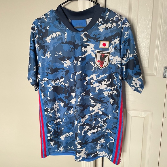 JFA Japan blue camo soccer jersey - Picture 1 of 8